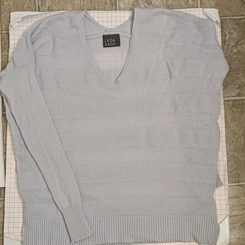 Leo and Sage cashmere sweater light teal green M - Picture 5 of 15